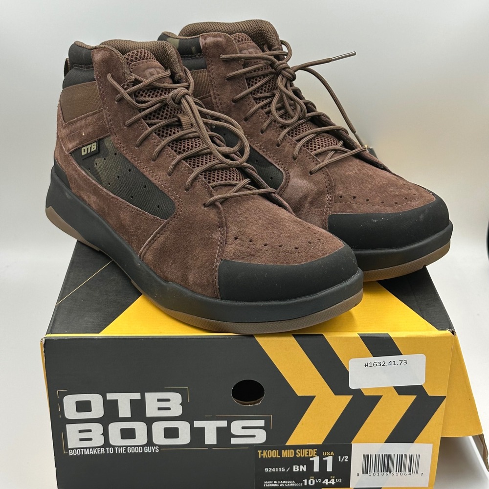 OTB T-Kool Mid Suede‎ Boots Brown Camo Men's 11.5 NIB Work Outdoor Hiking Trail